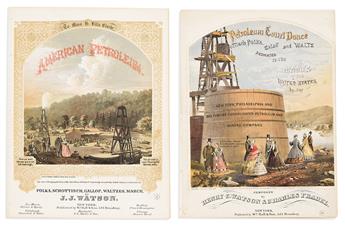 (OIL -- SHEET MUSIC.) Collection of a dozen printed scores to uncommon and amusing nineteenth-century petroleum-based polka,